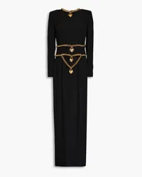 Moschino Chain-embellished crepe gown - Black Black