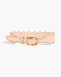 Zimmermann Scalloped leather belt - Pink Pink