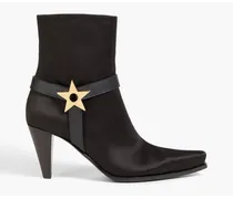 Karmen appliquéd leather ankle boots - Black