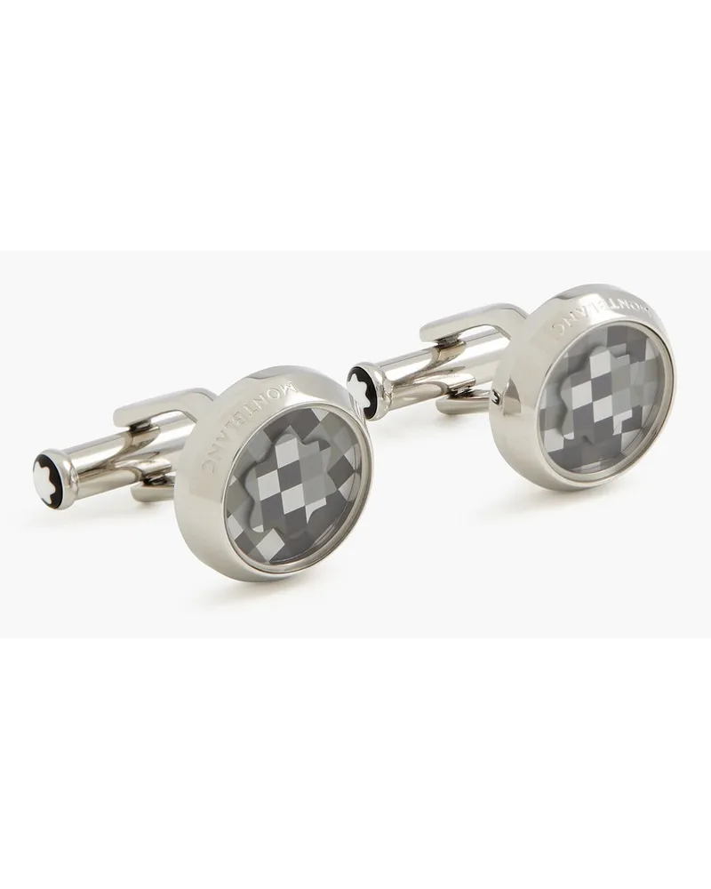 Montblanc Silver-tone cufflinks - Black Black