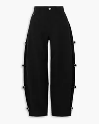 WANDLER Chamomile poplin tapered pants - Black Black