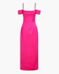 RASARIO Cold-shoulder twill maxi dress - Pink Pink