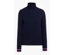 Merino wool and cashmere-blend turtleneck sweater - Blue