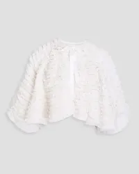 Alice + Olivia Alice Olivia - Loree cropped ruffled georgette jacket - White White