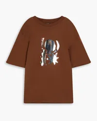 Jacquemus Prata printed cotton-jersey T-shirt - Brown Brown