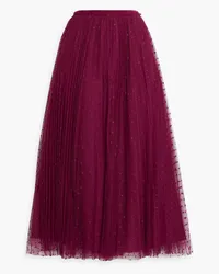 RED Valentino Gathered point d'espirit midi skirt - Purple Purple