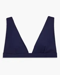 Zimmermann Ribbed triangle bikini top - Blue Blue