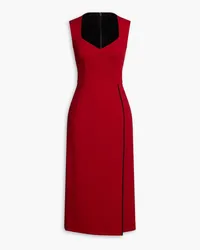 Dolce & Gabbana Wrap-effect stretch-crepe midi dress - Burgundy Burgundy