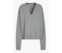 Lux oversized merino wool and cashmere-blend sweater - Gray