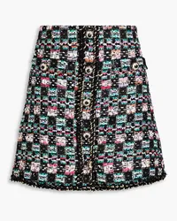 Rebecca Vallance Jacques button-embellished tweed mini skirt - Black Black