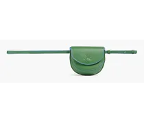 Two-tone leather belt bag - Green