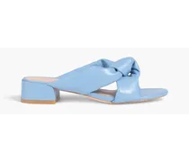 Vacay 35 knotted leather mules - Blue