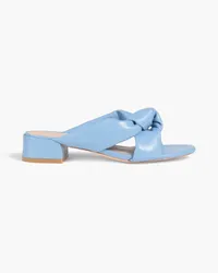 Stuart Weitzman Vacay 35 knotted leather mules - Blue Blue