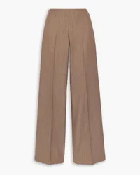 Stella McCartney Wool-blend wide-leg pants - Brown Brown