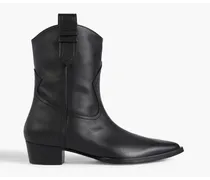 Le Dallas leather cowboy boots - Black