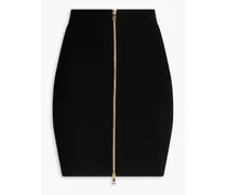 Ribbed-knit mini skirt - Black