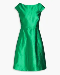 Oscar de la Renta Pleated silk-shantung dress - Green Green