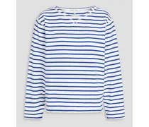 Lakeside striped cotton-jersey top - Blue