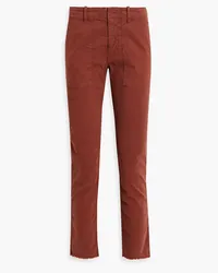 Nili Lotan Jenna cotton-blend twill slim-leg pants - Red Red