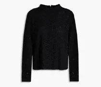 Corded lace top - Black