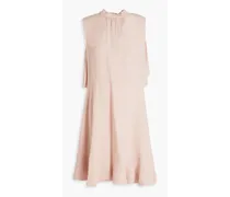 Cape-effect satin-crepe mini dress - Pink