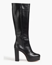 Gianvito Rossi Dominique leather platform knee boots - Black Black