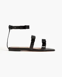 RED Valentino Bow-embellished leather sandals - Black Black