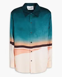 Jil Sander Printed satin shirt - Blue Blue