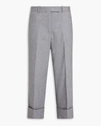 Thom Browne Wool and cashmere-blend twill straight-leg pants - Gray Gray