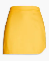 Zeynep Arcay Asymmetric wool-blend mini skirt - Yellow Yellow