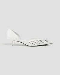 Philosophy Di Lorenzo Serafini Crystal-embellished leather pumps - White White