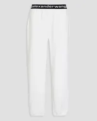 Alexander Wang Stretch cotton-blend corduroy track pants - White White