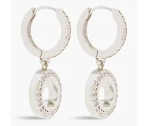 Silver-tone crystal earrings - Metallic