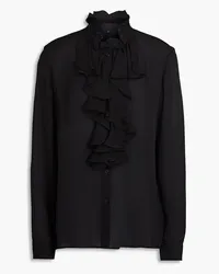 Nili Lotan Ruffled silk-chiffon shirt - Black Black