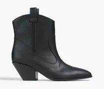 Giuseppe Zanotti Patent leather-trimmed suede ankle boots - Black Black