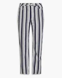 Zimmermann Cropped striped high-rise skinny jeans - Blue Blue