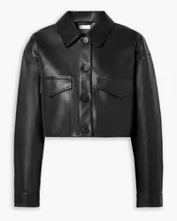 UTZON Joanne cropped leather jacket - Black Black