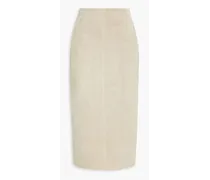 Suede midi skirt - White