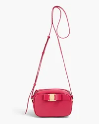 Ferragamo Vara bow-detailed pebbled-leather cross-body bag - Pink Pink