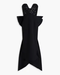 Rebecca Vallance Marie strapless bow-detailed embellished crepe midi dress - Black Black