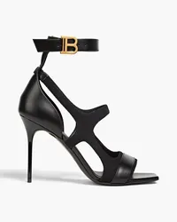 Balmain Canvas and leather sandals - Black Black