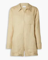 Rivet Utility Hotshot linen playsuit - Neutral Neutral