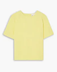 Lisa Marie Fernandez Cotton-blend bouclé top - Yellow Yellow