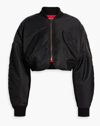 RE/DONE Cropped shell bomber jacket - Black Black