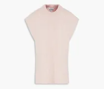 Ribbed wool-blend vest - Pink
