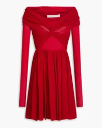 Philosophy Di Lorenzo Serafini Twisted cutout tulle mini dress - Red Red