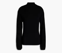 Cutout modal-blend turtleneck sweater - Black