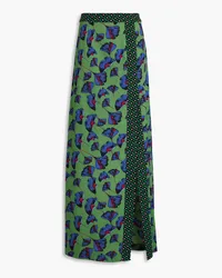 Diane von Furstenberg Printed crepe maxi skirt - Green Green