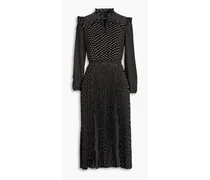 Printed crepe dress - Black