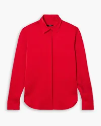 Alex Perry Harper satin-crepe shirt - Red Red